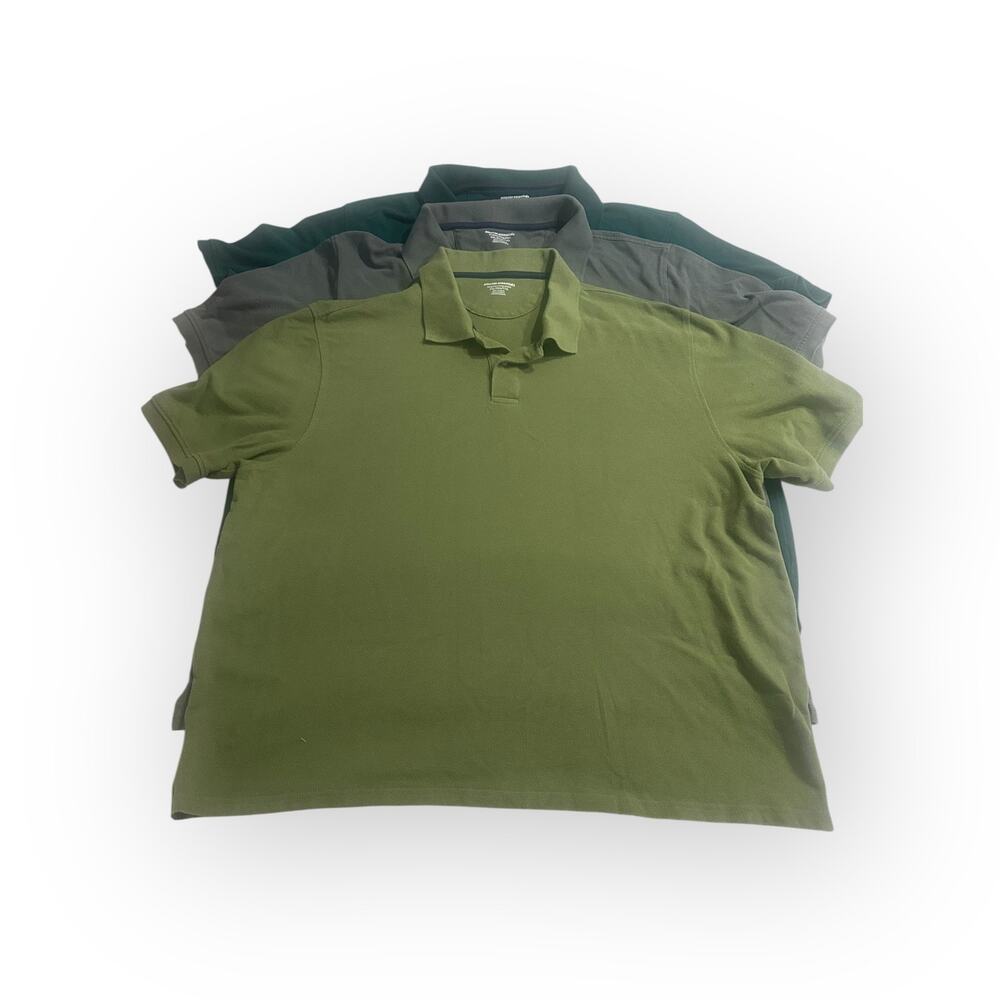 Set of 4 Amazon Essentials Polo Shirts Men's XXL Multicolor Short Sleeve